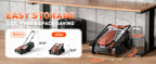 13 Inch Electric Lawn Mower, 2×20V Brushless Mower with 5-Position Height Adjustment, Cordless Push Lawn Mower, 2×5.0Ah Batteries &amp; Charger Included