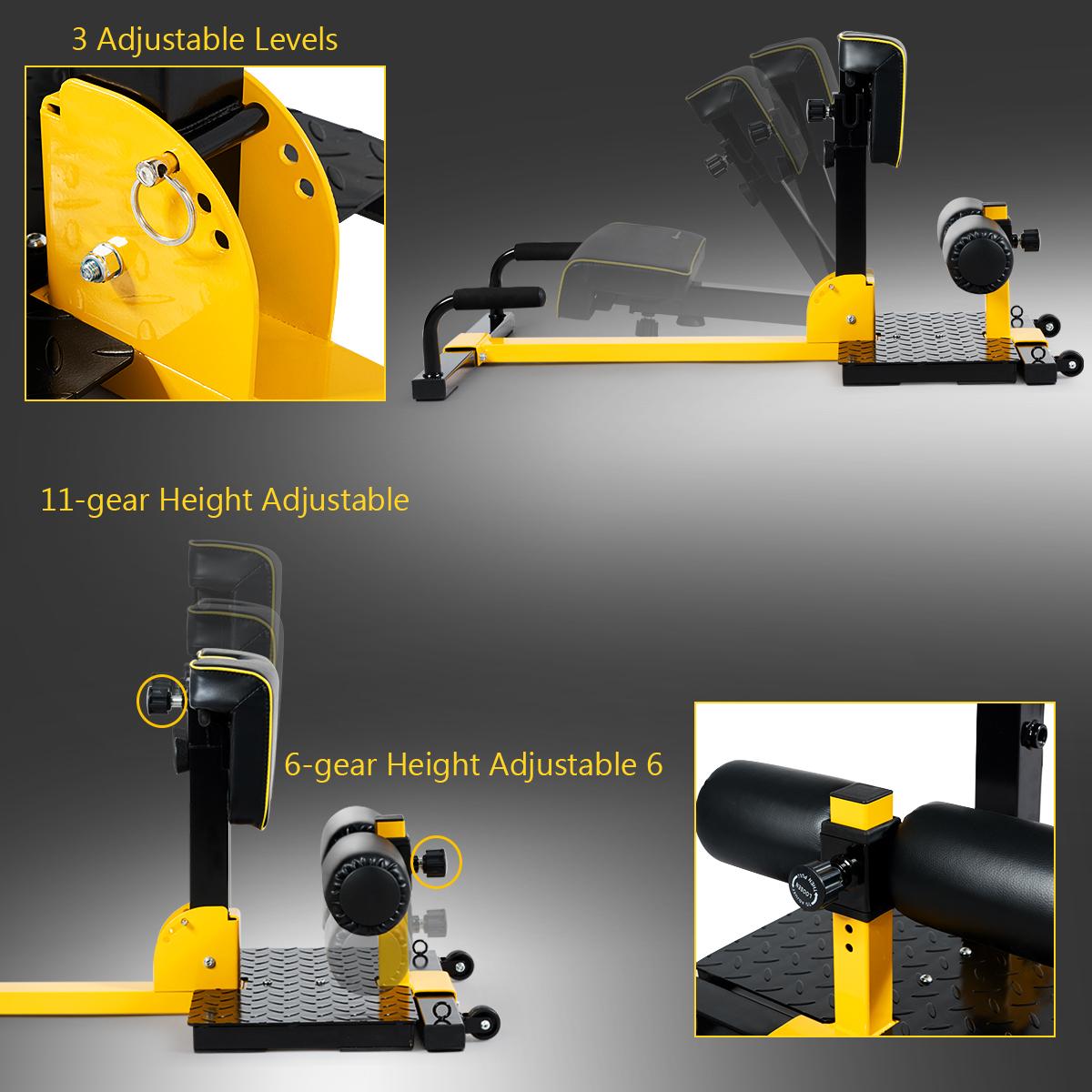 Gpolus 8-in-1 Multifunctional Squat Machine Deep Sissy Squat Home Gym Fitness Equipment
