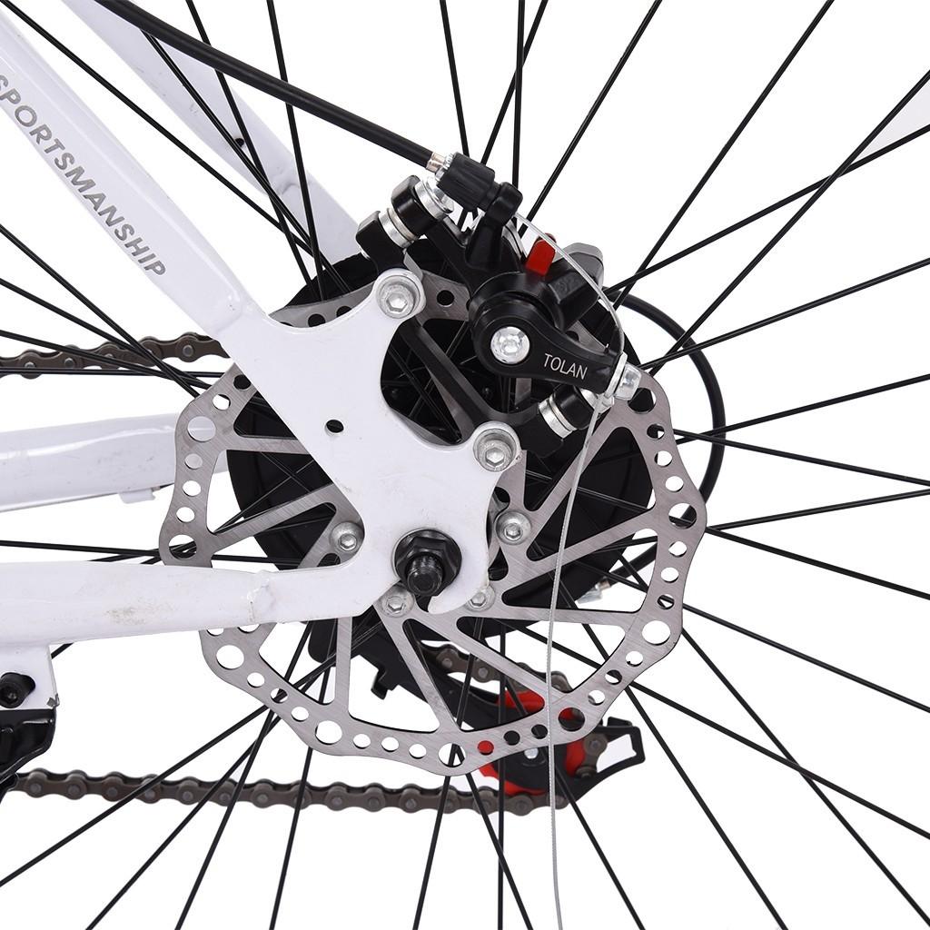 UMfun 700C Road Bike for Men 21 Speed Adult 26" Bicycle Lightweight Aluminum Frame Mechanical Disc Brake Outroad Bike Outdoor White