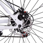 UMfun 700C Road Bike for Men 21 Speed Adult 26" Bicycle Lightweight Aluminum Frame Mechanical Disc Brake Outroad Bike Outdoor White
