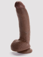 King Cock Ultra Realistic Suction Cup Dildo with Balls 8 Inch, Flesh Brown | Flesh Brown