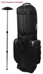 CaddyDaddy Constrictor II with North Pole Golf Bag Travel Cover, Black/Grey