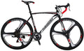 700C Road Bike XC550 54CM 3 Spoke Mag Wheel 21inch Steel Frame 21Speed Disc Brake Road Bicycle for Men BlackRed