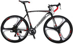 700C Road Bike XC550 54CM 3 Spoke Mag Wheel 21inch Steel Frame 21Speed Disc Brake Road Bicycle for Men BlackRed