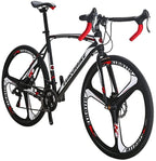 SDXC550 700C Adult Road Bike Steel Frame 54 Mag Wheel Dual Disc Brake 21 Speed Gear System Men Road Bicycle