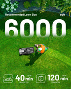 40V (2×20V) Push Mower, Electric Lawn Mower Cordless 16″, Brushless Motor, 6-Height Adjust, 50L Grass Collector, 2×5.0Ah Batteries &amp; Charger
