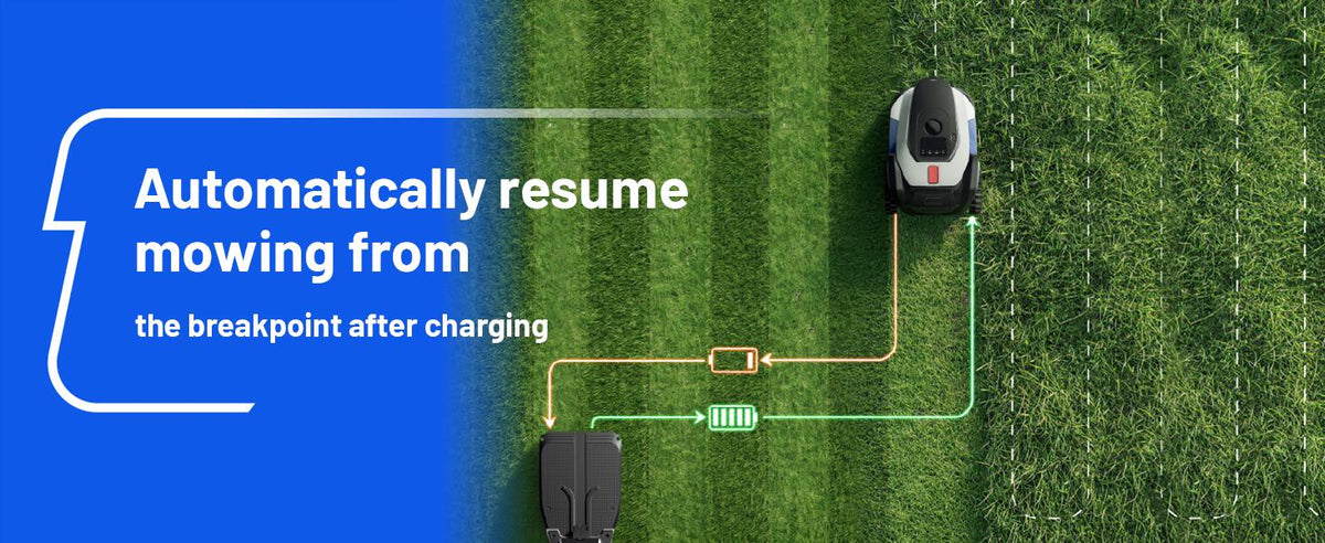 FYELD 500 Robot Lawn Mower, Robotic Lawnmower Without Boundary, Auto Mapping