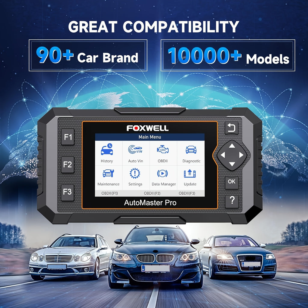 FOXWELL NT614 Elite OBD2 Scanner Diagnostic Tool, ABS SRS Airbag Engine Transmission Automotive Scan Tool Code Reader