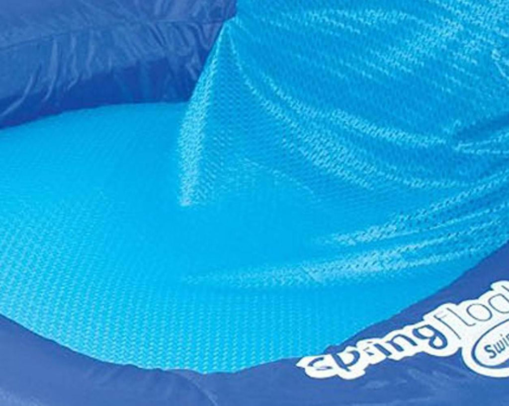 SwimWays Spring Float Recliner Pool Lounge Chair w/ Sun Canopy, Blue (3 Pack)