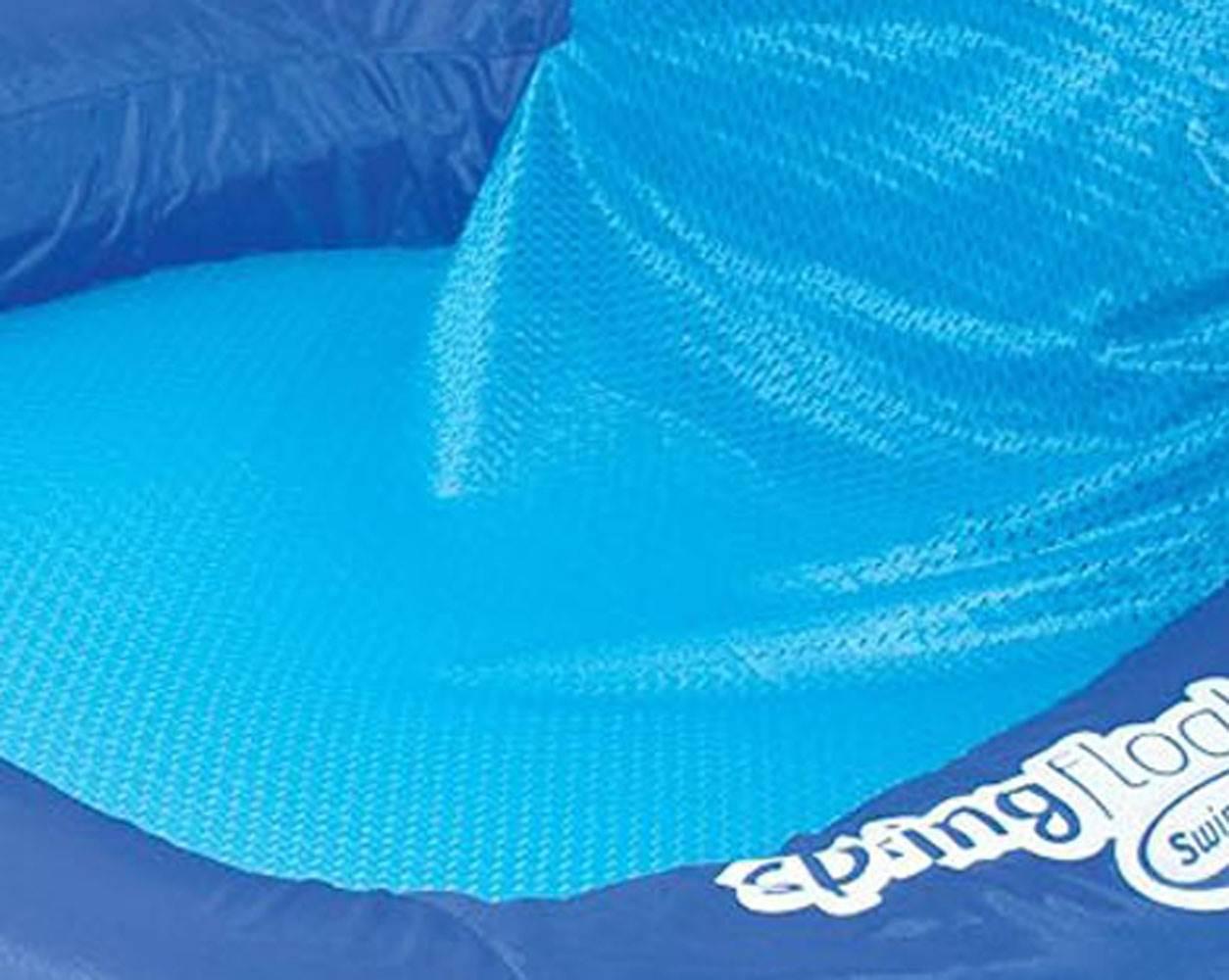 SwimWays Spring Float Recliner Pool Lounge Chair w/ Sun Canopy, Blue (3 Pack)