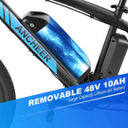 ANCHEER Electric Bike, 48V 500W/350W Ebike 27.5" Electric Mountain Bike/Electric Commuter Bike with Removable 48V 10Ah Removable Battery, LCD Display and 21 Speed Gears