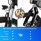 ANCHEER Electric Bike, 48V 500W/350W Ebike 27.5" Electric Mountain Bike/Electric Commuter Bike with Removable 48V 10Ah Removable Battery, LCD Display and 21 Speed Gears
