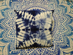 Tie Dye Shibori Cushion Covers, Indigo Blue Pillow Covers, Decorative Cotton Throw, Shibori Sofa Pillow Cases, Bohemian Pillow Shams Outdoor Cushion Cover 16x16 (50)