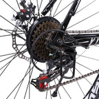 700c Road Bike, 21-Speed Bike, Mens Bike Womens Bike, Double Disc Brake Suspension Bike - Black