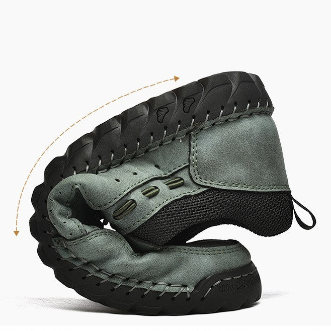 Men's Soft Hand Sewn Lace-Up Sneakers