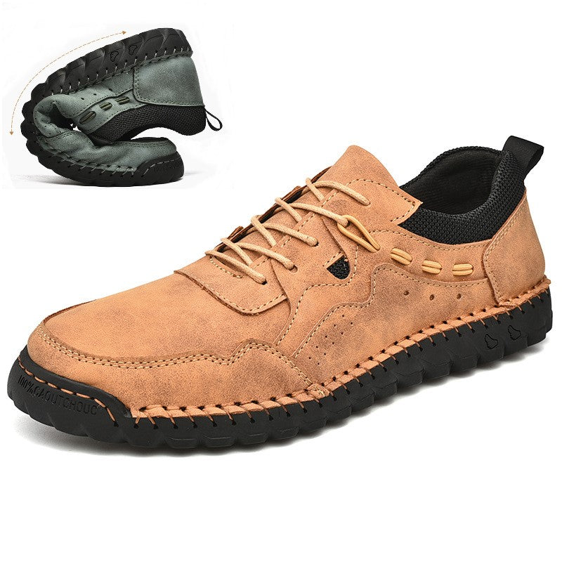 Men's Soft Hand Sewn Lace-Up Sneakers