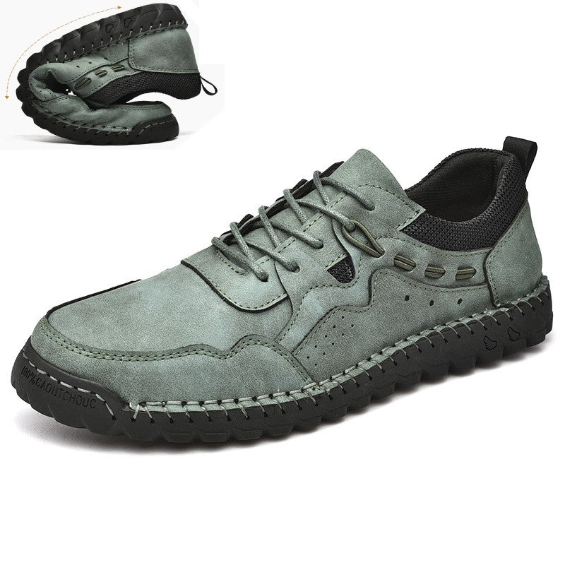 Men's Soft Hand Sewn Lace-Up Sneakers