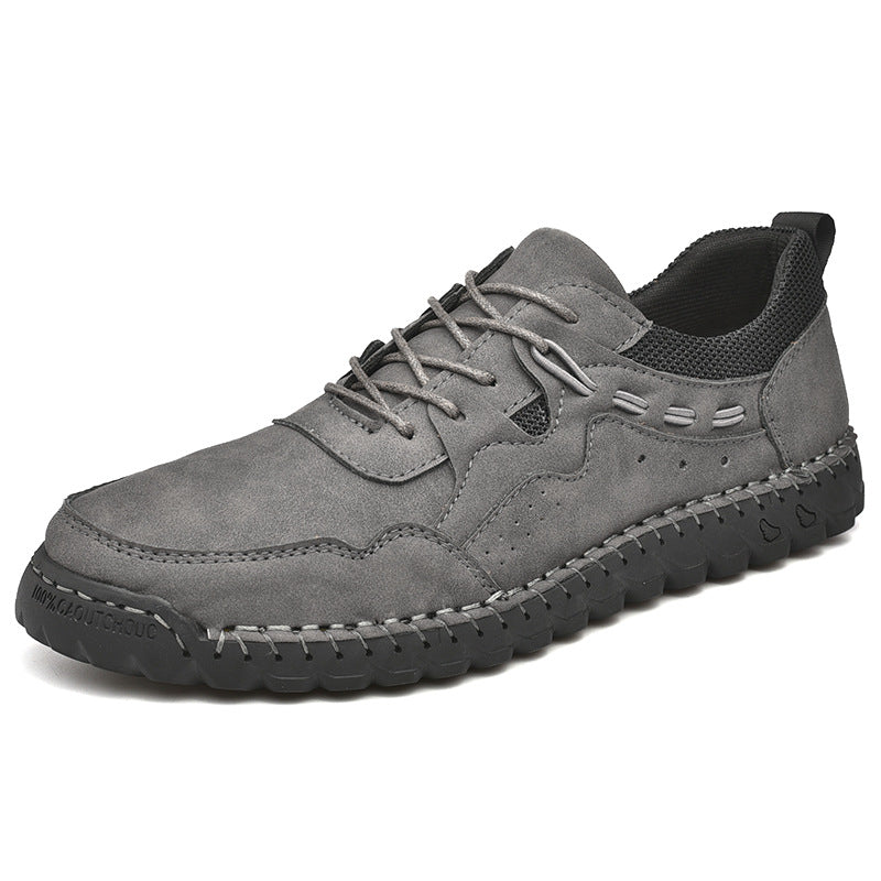Men's Soft Hand Sewn Lace-Up Sneakers