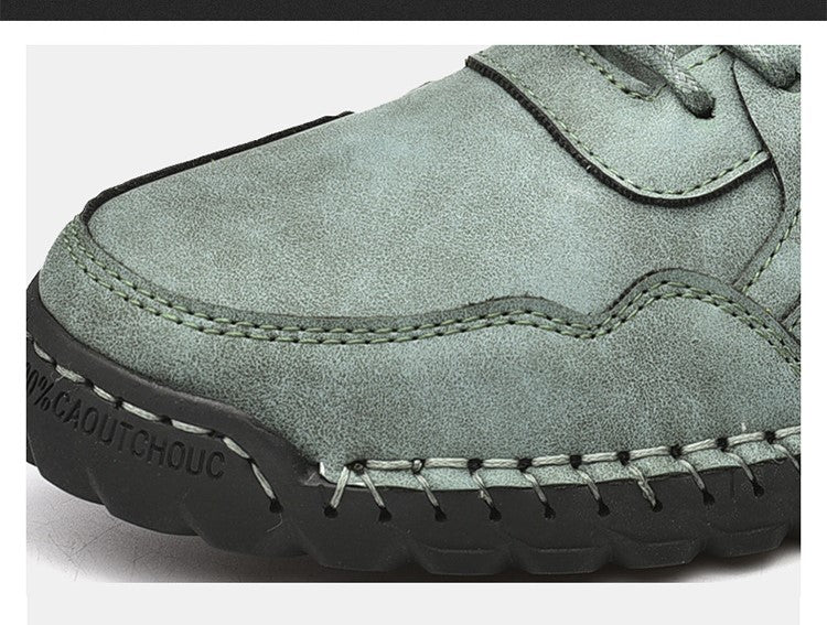 Men's Soft Hand Sewn Lace-Up Sneakers