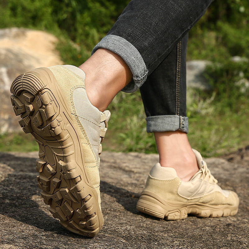 Men's Wear-resistant And Anti-skid Outdoor Retro Mountaineering Shoes And Tactical Boots