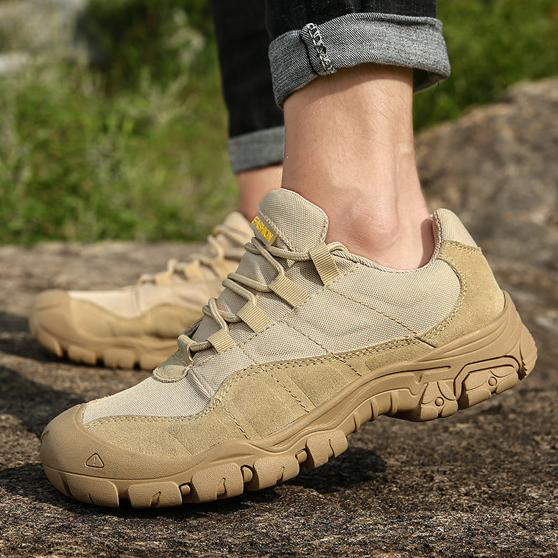 Men's Wear-resistant And Anti-skid Outdoor Retro Mountaineering Shoes And Tactical Boots