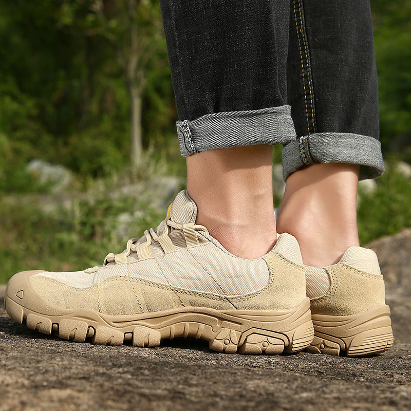 Men's Wear-resistant And Anti-skid Outdoor Retro Mountaineering Shoes And Tactical Boots