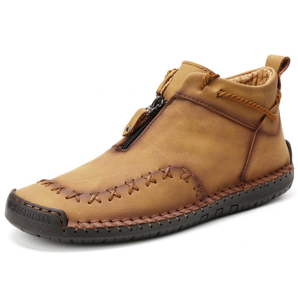Men's High-top Zipper Breathable Outdoor Casual Shoes