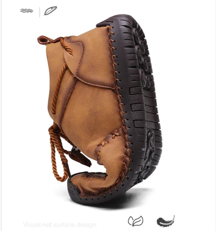 Men's High-top Zipper Breathable Outdoor Casual Shoes