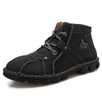 Men's Outdoor Soft Wear Resistant Lightweight Mid-cut Lace-up Stitched Martin Boots