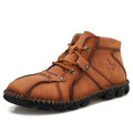 Men's Outdoor Soft Wear Resistant Lightweight Mid-cut Lace-up Stitched Martin Boots