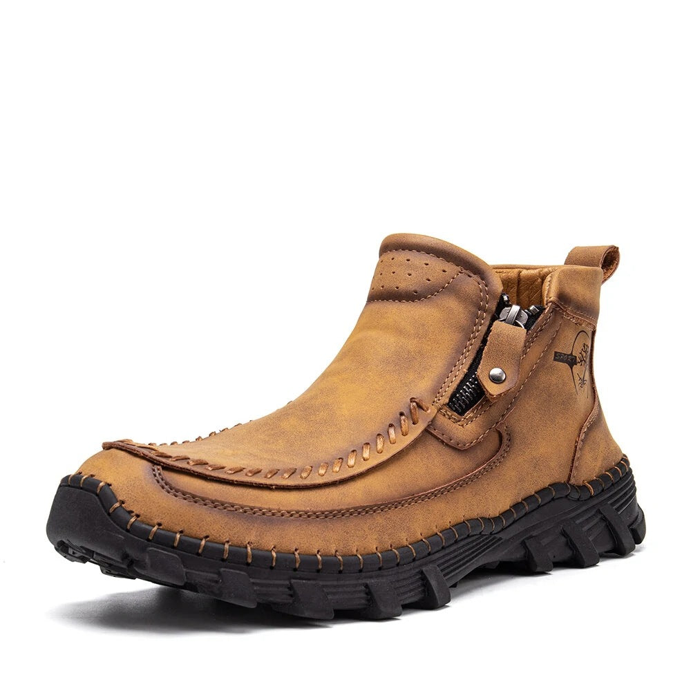 Men's Soft And Breathable Zipper Outdoor Tooling Boots