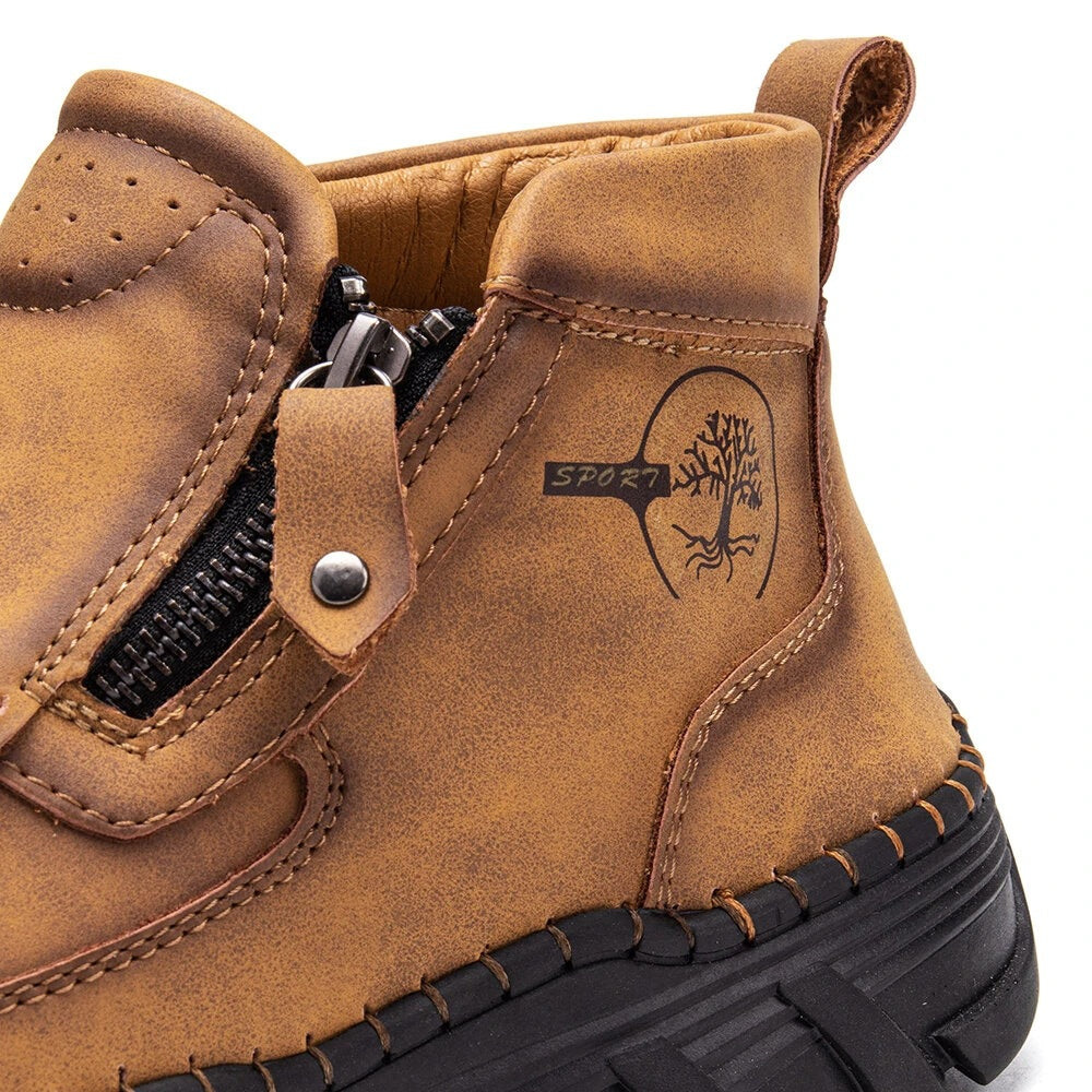 Men's Soft And Breathable Zipper Outdoor Tooling Boots