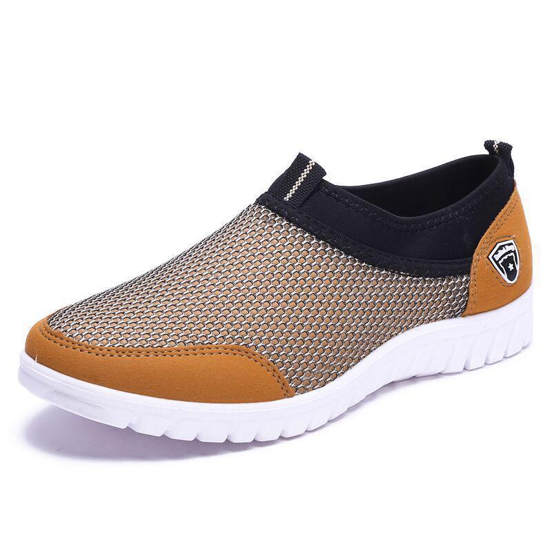 Plus Size Men Slip-on Mesh Fabric Loafers
