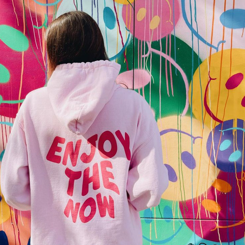 ENJOY THE NOW Preppy Hoodie