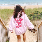 ENJOY THE NOW Preppy Hoodie