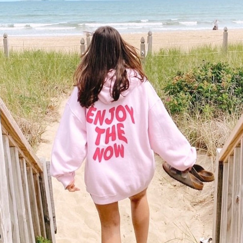ENJOY THE NOW Preppy Hoodie