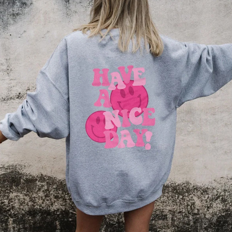 Have A Nice Day Smiley Face Retro Sweatshirt