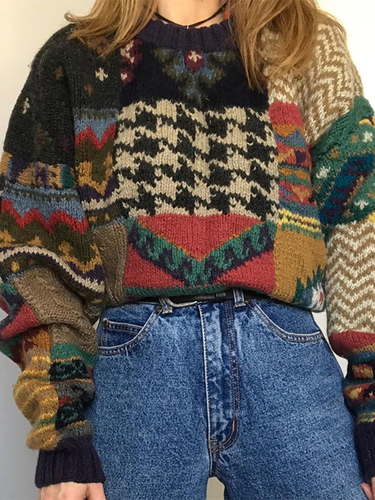 Womens Vintage Knit Sweater