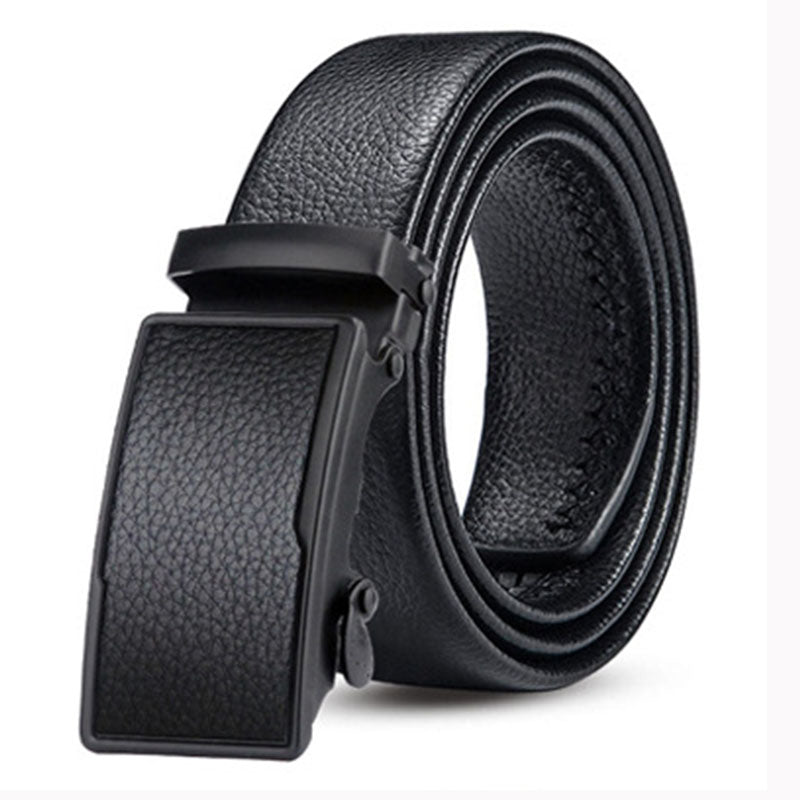 Men's Business Litchi Automatic Buckle Belt