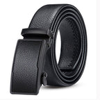 Men's Business Litchi Automatic Buckle Belt