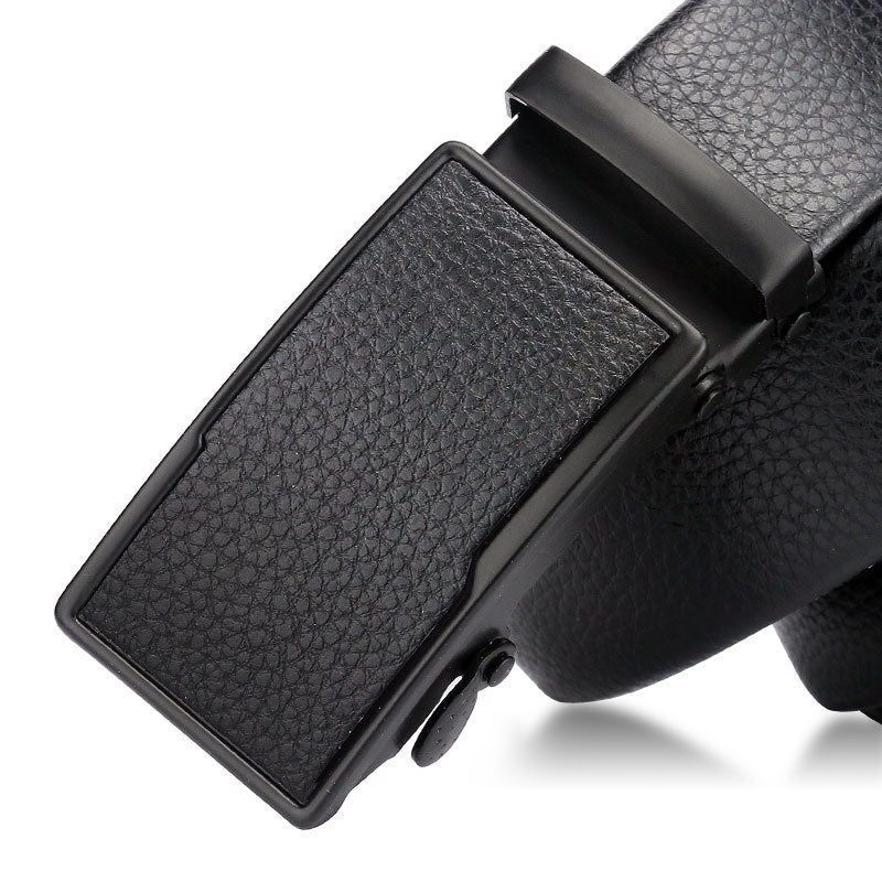 Men's Business Litchi Automatic Buckle Belt