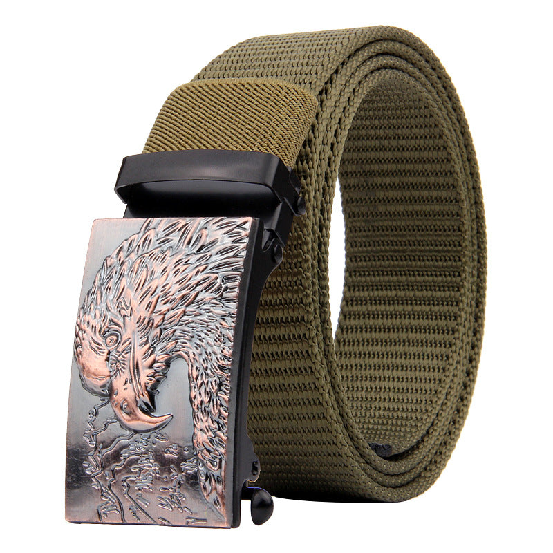 Eagle Head Imitation Nylon Thick Woven Tactical Belt
