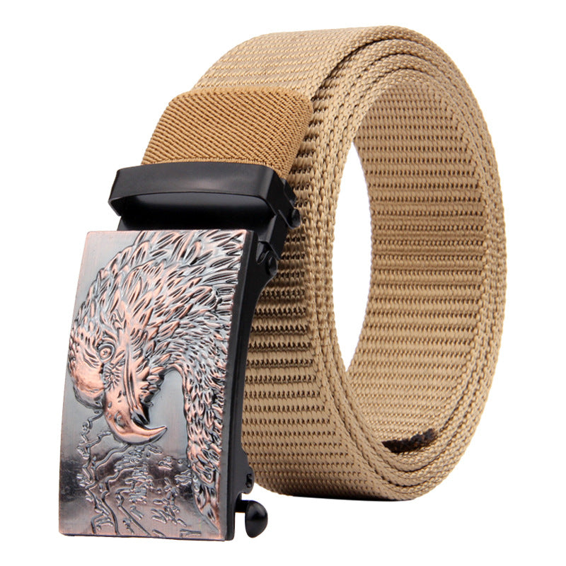 Eagle Head Imitation Nylon Thick Woven Tactical Belt