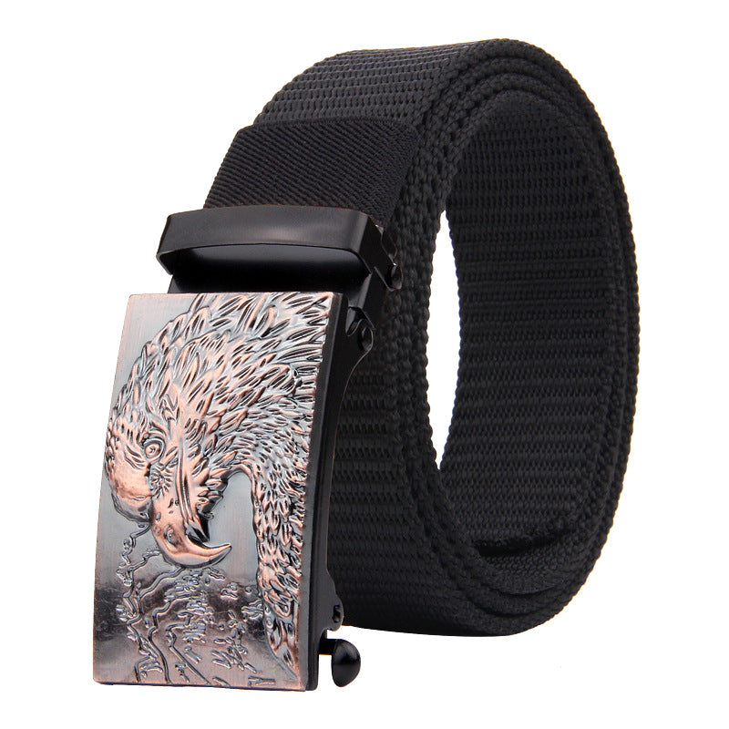 Eagle Head Imitation Nylon Thick Woven Tactical Belt