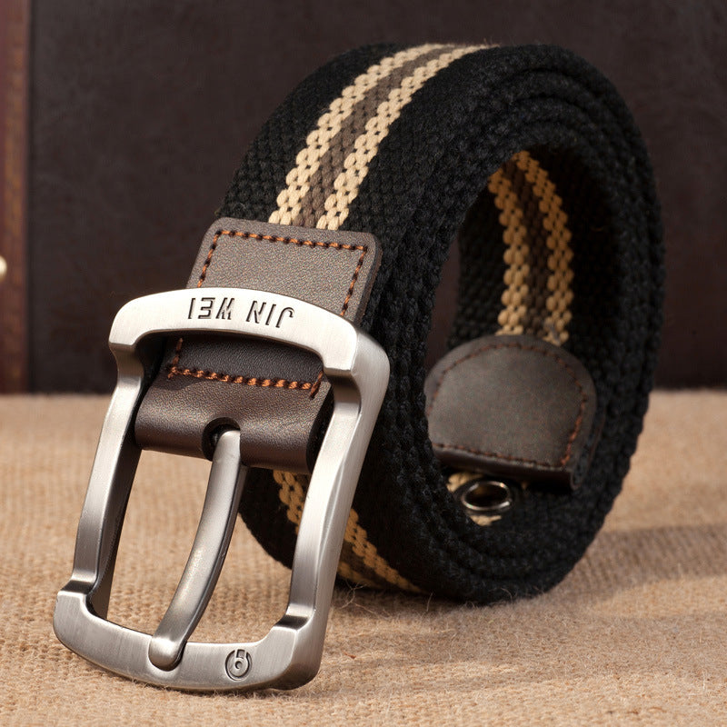 Men's Outdoor Casual Pin Buckle Canvas Belt