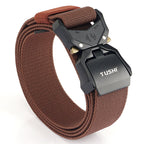 Men's Outdoor Tactical 3.8cm Double Quick Release Aluminum Alloy Buckle Nylon Belt