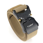 Men's Outdoor Tactical 3.8cm Double Quick Release Aluminum Alloy Buckle Nylon Belt