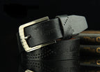 Pin Buckle Belt Men's Belt Casual Fashion Antique Trousers Retro Hollow Style