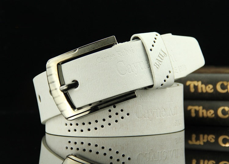 Pin Buckle Belt Men's Belt Casual Fashion Antique Trousers Retro Hollow Style