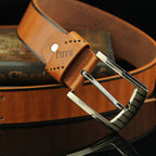 Pin Buckle Belt Men's Belt Casual Fashion Antique Trousers Retro Hollow Style